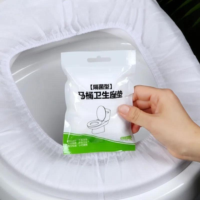 Non-woven Disposable Toilet Seat Cushion Travel Portable Anti-bacterial Toilet Cover Portable Home Waterproof Toilet Ring 30 Pcs