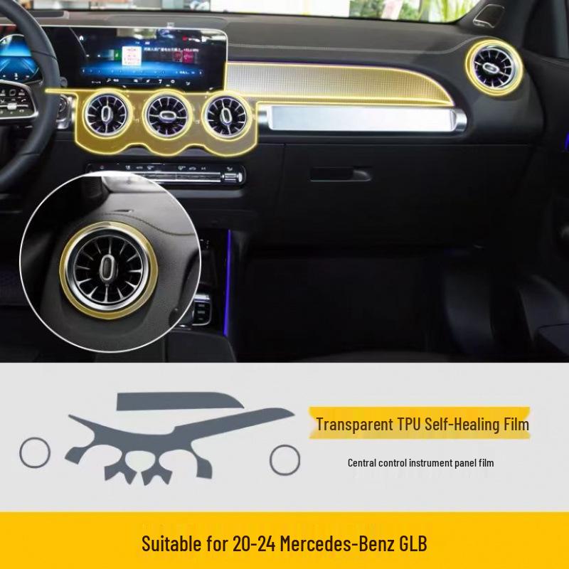 Mercedes-Benz GLB Class 25 Models Interior TPU Film for Center Console Screen Decoration