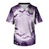 Men's Halloween Print Medical Scrub Top V Neck Pocket Comfortable Fit Daily Workwear for Healthcare Professionals