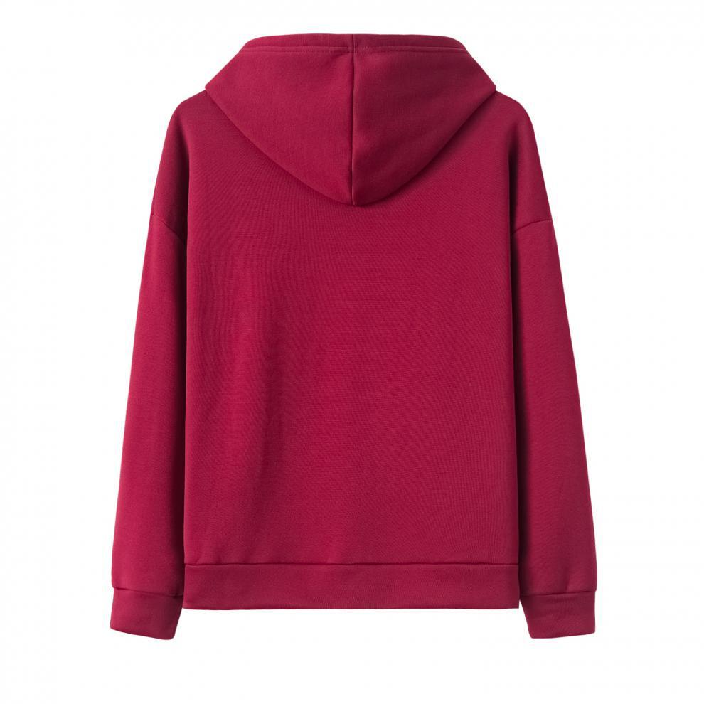 2022 Trendy Women's Loose Fit Printed Hooded Sweatshirt - Multi-color