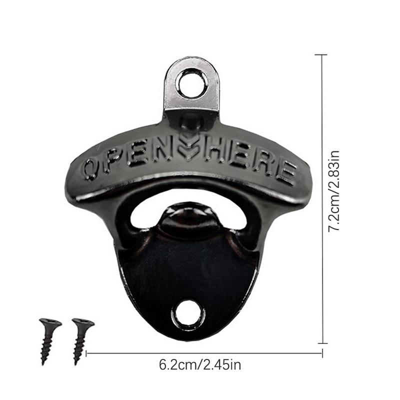 Vintage Wall Mounted Wine Beer Bottle Opener Tool Keyring Bar Drinking Kitchen