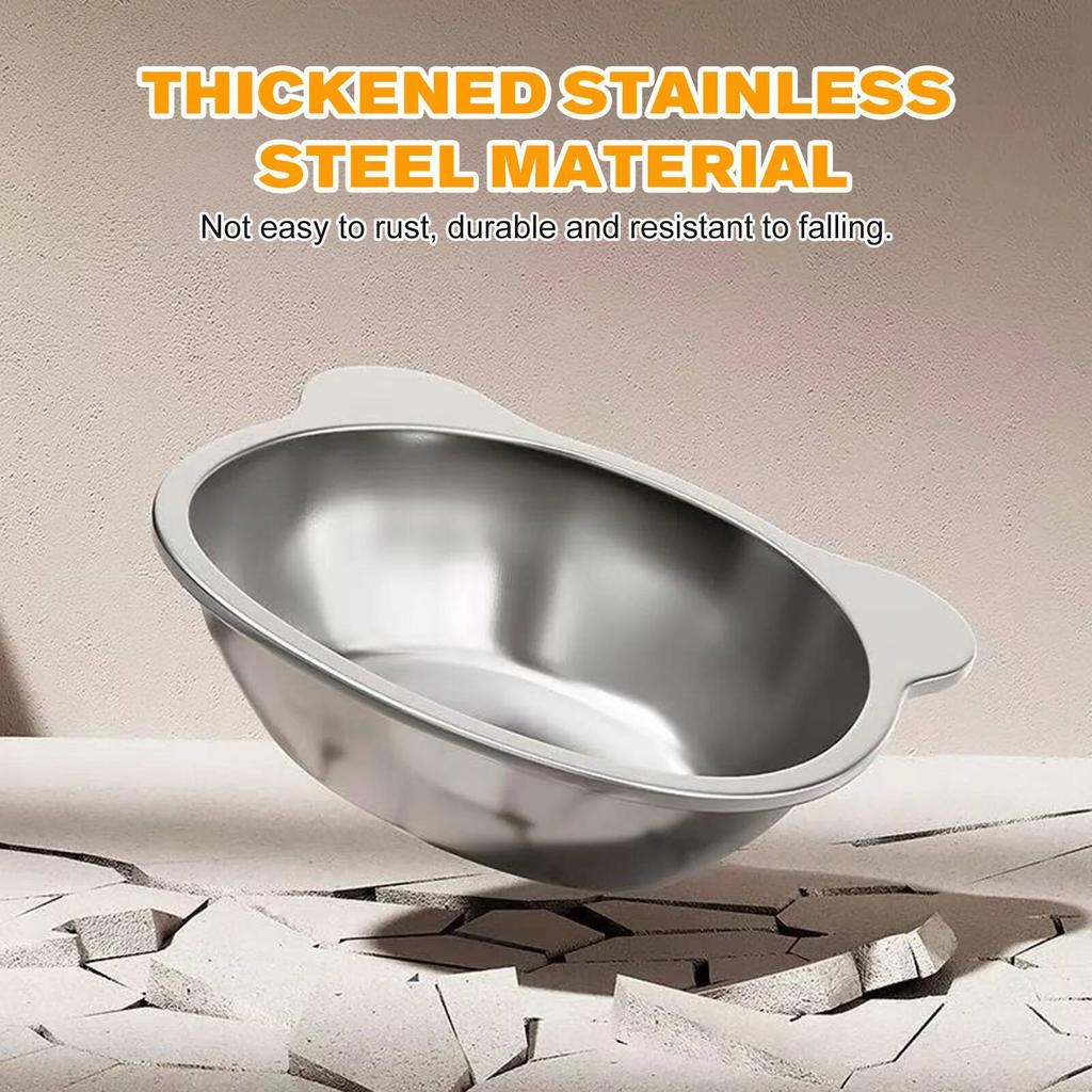 Stainless Steel Cat Bowl Raised Stand Design with Tilted Rims for Enhanced Neck Protection Durable Long-Lasting Pet Feeding Dish