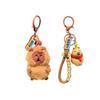 Simulation Capybara Capybara Plush Keyring Cloth Doll Capybara Plushie Keychain  Birthday Gift