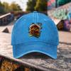 Hamburger Graphic Washed Baseball Cap Trendy Streetwear Adjustable Cotton Outdoor Sun Hat
