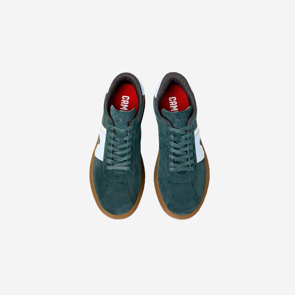 Camper Pelotas Soller Leather Round Toe Flat Lace-Up Low-Top Sneakers Women sneakers Dark-Green K201608-005