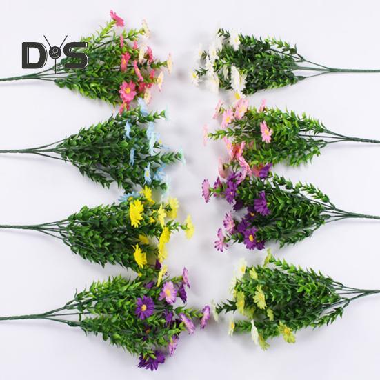 Outdoor Artificial Daisies Flowers Fake Flowers for Indoor UV Resistant Waterproof Realistic Faux Flower Bouquets Outside Hanging Plants Garden Porch
