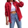 European-American Style Red Ripped Denim Long-Sleeve Jacket (2026)