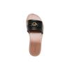 Rubber Sole Quiet Slide Slippers Women's Brown CI200-BLK