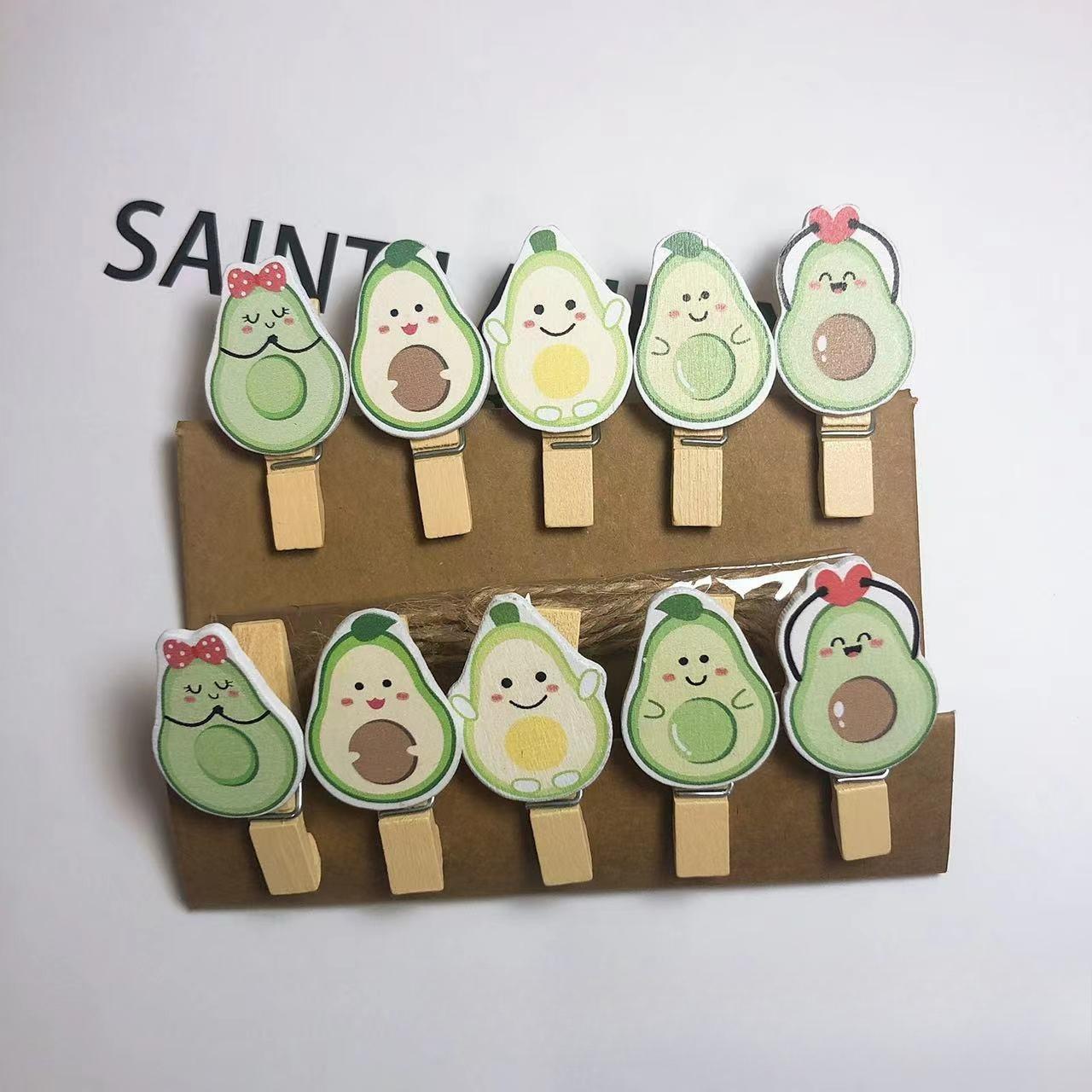 

Авокадо Подвешивание Фото Цветочный Магазин Запечатывание Открыток Заметки Маленький Зажим 10pcs(one set)