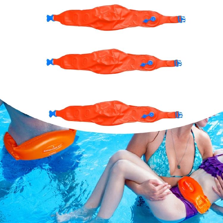 Water Safety Flotation Belt Swimming Assisted Inflatable Back Float Belt PVC Inflatable Swim Strap Easy To Use