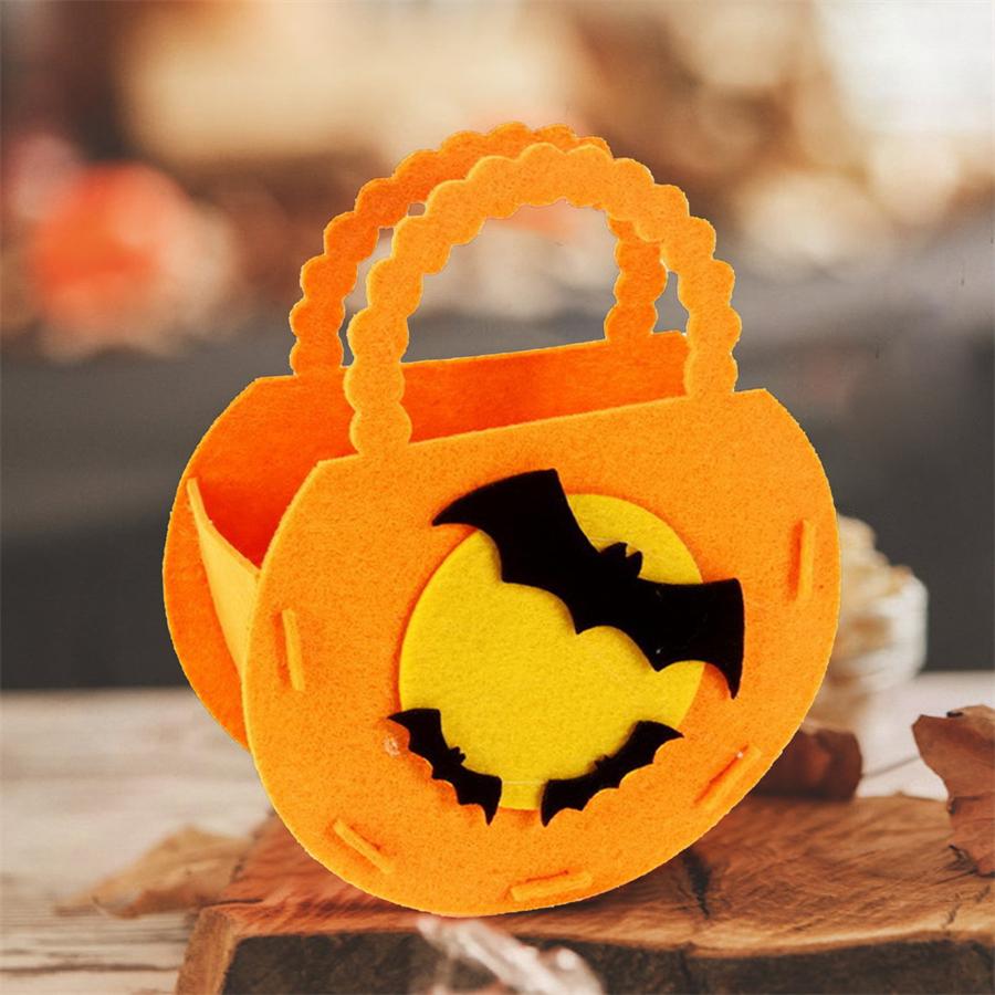 1 Halloween Candy Tote Bag, DIY Holiday Props Bat Pumpkin Candy Bag Halloween Candy Bag