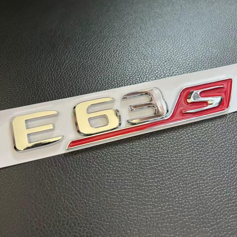 Suitable for ABS Black Auto Letter E63 E63S Logo Logo Sticker Car Luggage Badge Decal Mercedes Benz E63 E63S W213 Accessories