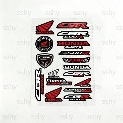 FOR HONDA CBR500R Reflective Motorcycle Stickers, 3M Safety Warning At Night In the Dark Scooter Helmets XL0 Wsvj7