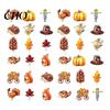 Wooden Turkey Ornament 12/24/36Pcs Thanksgiving Hanging Decoration, Autumn Pumpkin Maple Leaf Decoration Ornament, Harvest Festival Party Decor