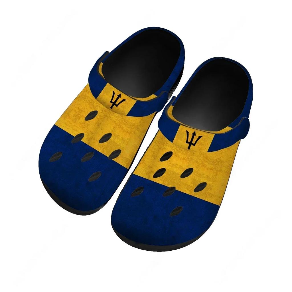 Barbados National Flag Water Shoes Men Women Comfortable Home Garden Clogs Custom Sandals Beach Breathable Hole Slippers