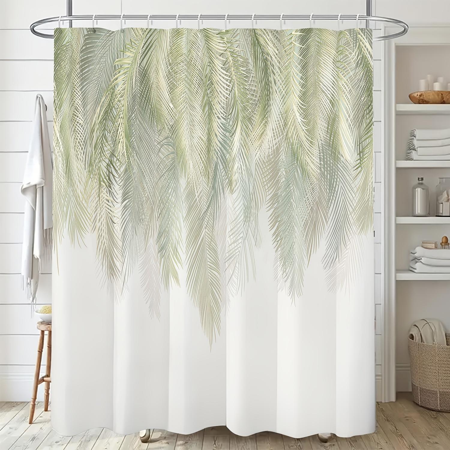 

Яркая Современная Арт-Шторка для Душа с Цветочным и Лиственным Дизайном, Машинная Стирка, В Комплекте Крючки - Многоцветная W90xH180cm