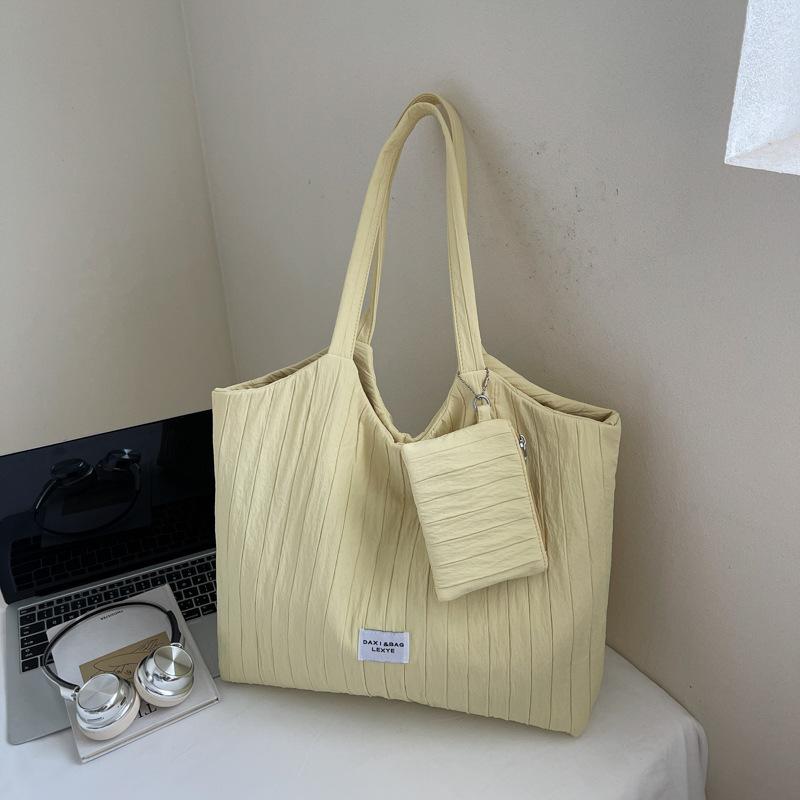 Canvas Bag Korean Lazy Style Underarm Bag Women's 2025 New Simple Casual Tote Bag Versatile Shoulder Bag