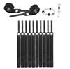 Cable Band Magic Tape Holder Reusable Organize Cord Wiring Storage Tie (20cm Black 10 Pieces)