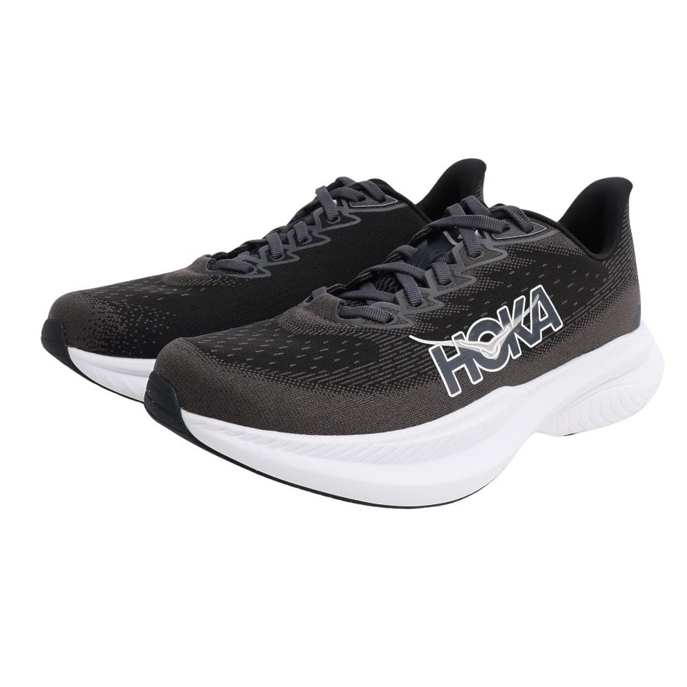 HOKA Mach 6 Regular Running Jogging and Size Shoes, Shoes, 1147790-BWHT (Black White, 26.5, Men's)