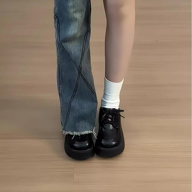 Υπερ Μαλακά Παπούτσια Γυναικεία Νέα Ρετρό και Ευέλικτα Μονά Παπούτσια με Χοντρή Σόλα