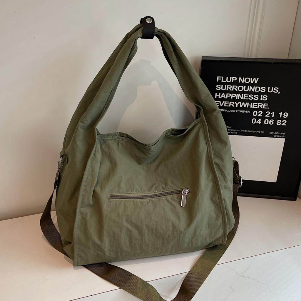 Niche Design Tote Bag For Women New Model Canvas Commuter Large Capacity Shoulder Bag College Student Class Bag Versatile For Shopping And Vacation