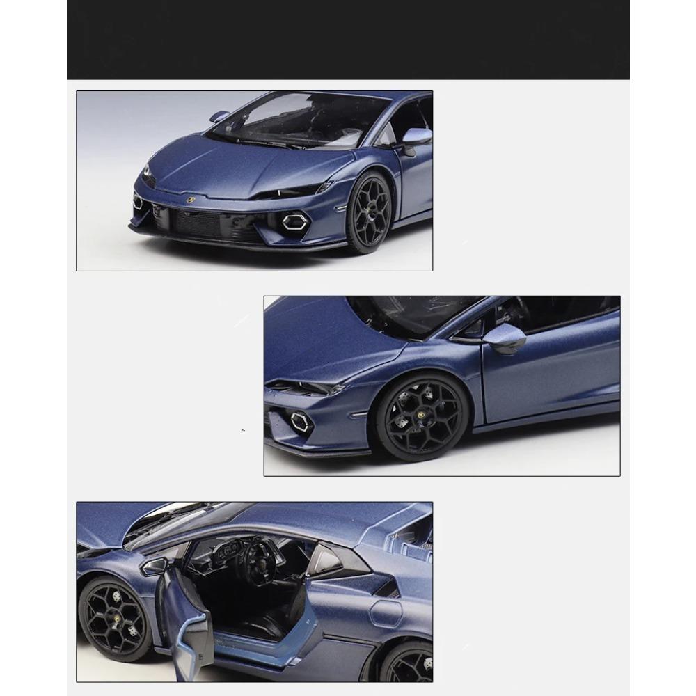 WELLY 1/24 Lamborghini Temerario Alloy Scale Car Model Diecast Metal Static Collection Children Birthday Toy Car Vehicles Gifts