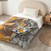 Tails Printed Flannel Blanket, soft throw for bedroom sofa, washable, Christmas present, great gift.