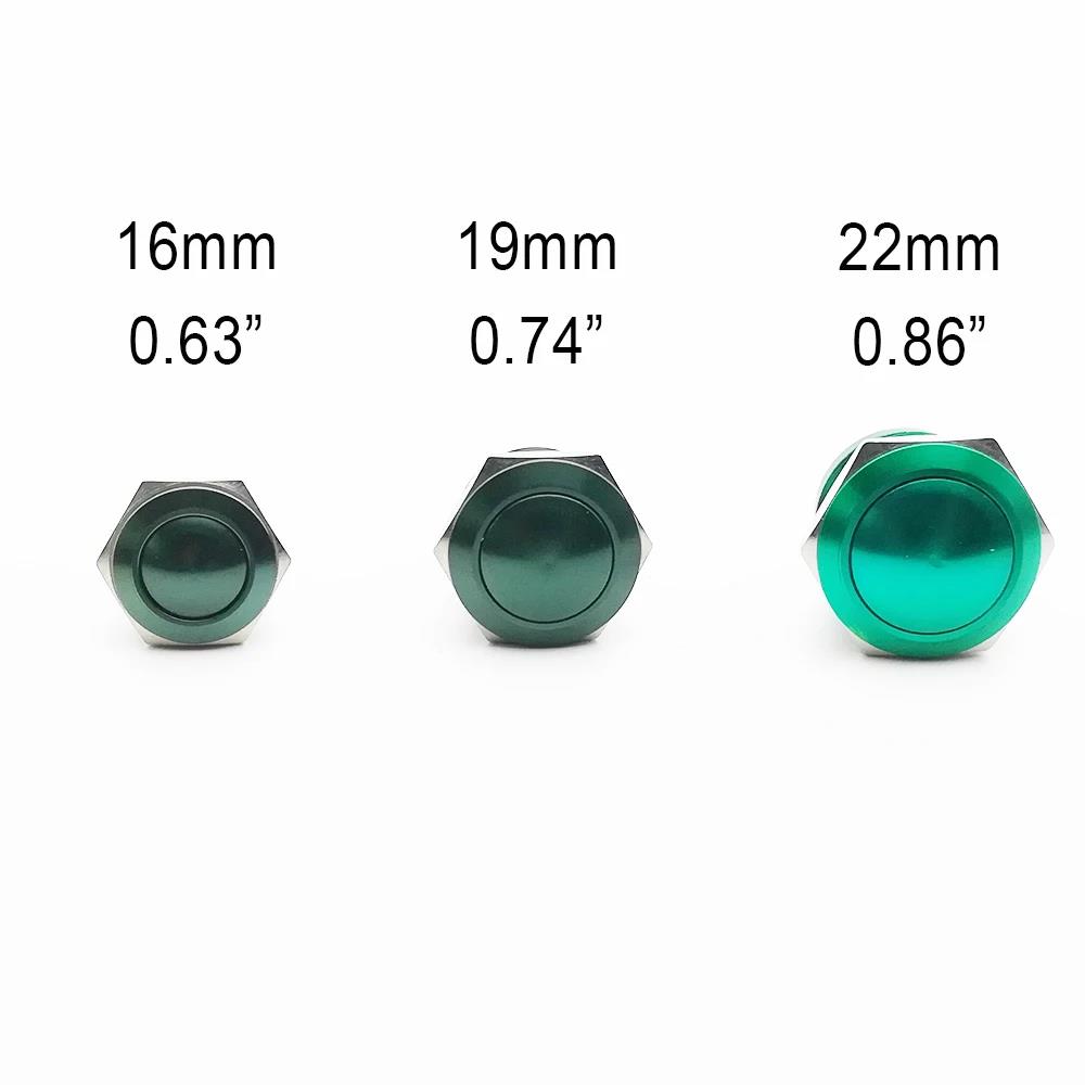 Screw Electronic Button Switch Metal Pressure Switch Waterproof Momentary Push Button 12v 240v Switches 12/16/19/22mm Switches Oil Pressure 6