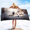 Cute Corgi Beach Towel, Corgi Gifts for Corgi Lovers, Kids Beach Towel, Soft Absorbent and Quick Dry Microfiber Bath Towel