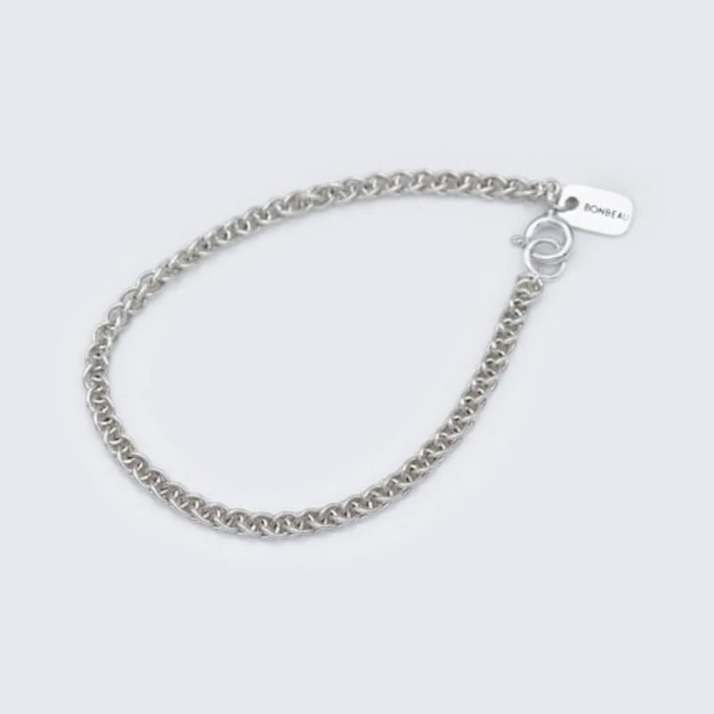 BONBEAU Alan Double Chain Silver Bracelet Alan Double Chain Silver 925 Bold Bracelet