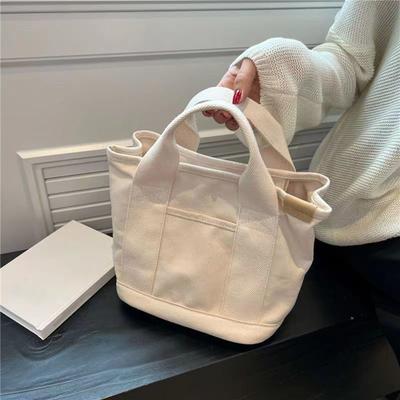 Borse porta pranzo per lavoratori d'ufficio Borsa bento per impiegati Borsa portatile in tela Borse in tela per studenti delle scuole elementari