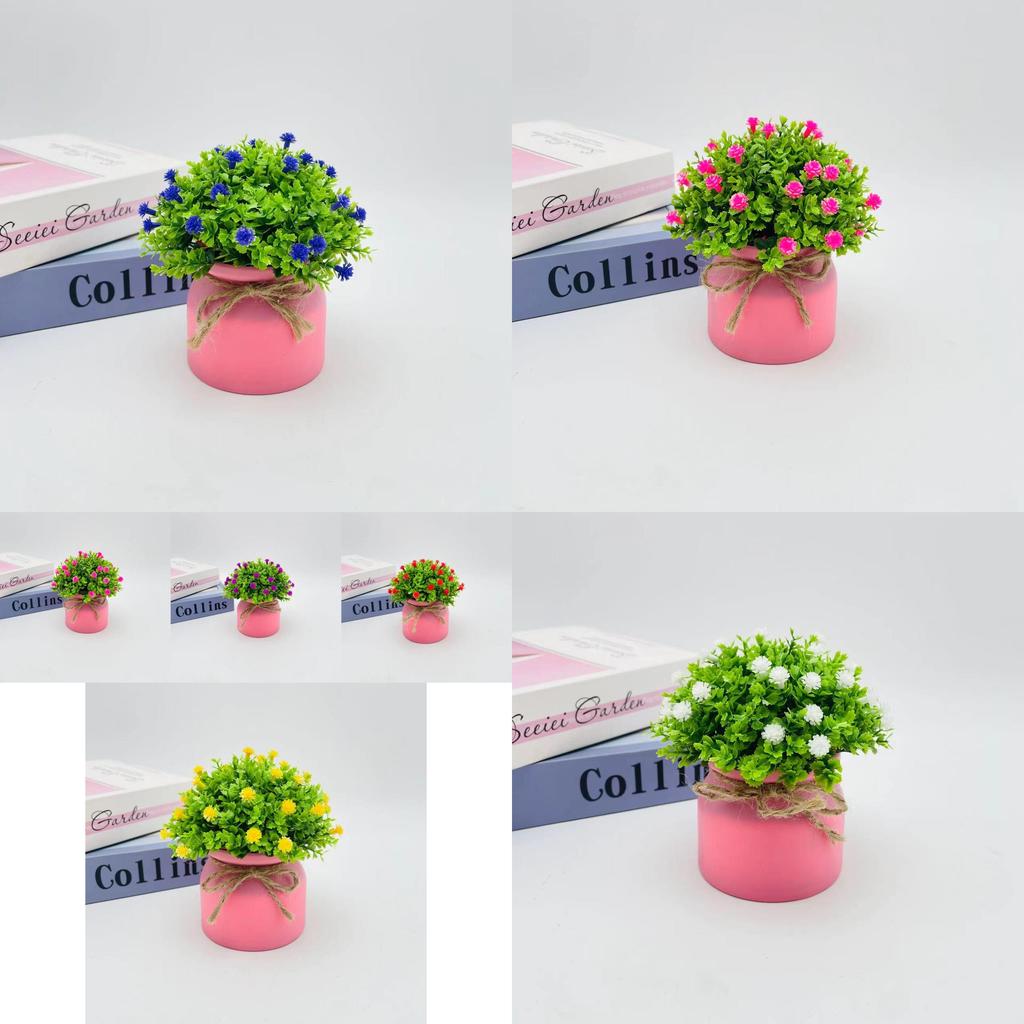 Starry Sky Artificial Flower Pot For Home Office Decor With Plastic Material And Wedding Use