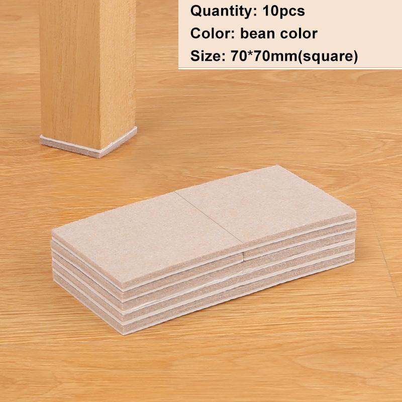 Felt Pads Furniture Feet Protector 5mm Square Table Chair Leg Stickers Cover Mats Wood Floor Protectors Bottom Anti-Slip Pads