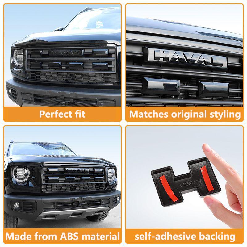 Dargo Front Logo Sticker For GWM Haval H6 PHEV Jolion H5 H7 H9 F7\F7X Front Network Trunk Rear Black Emblems Body Decal 1pc