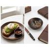 Round Surface Dessert Plate Wood Raw Serving Saucer Wipe Easily Household Plate  Nut Storage