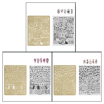 Piastra per Stamping per Unghie Modelli per Nail Art Piastre per Nail Art Floreali in Pizzo per Decorazioni Fai da Te per Unghie Piastre per Stamping per Unghie