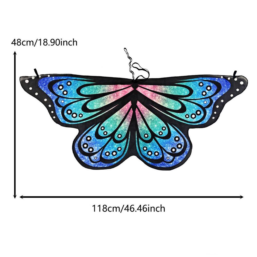 Cosplay Costume Cape Butterfly Fancy Dress Fairy Shawl  Party Accessories