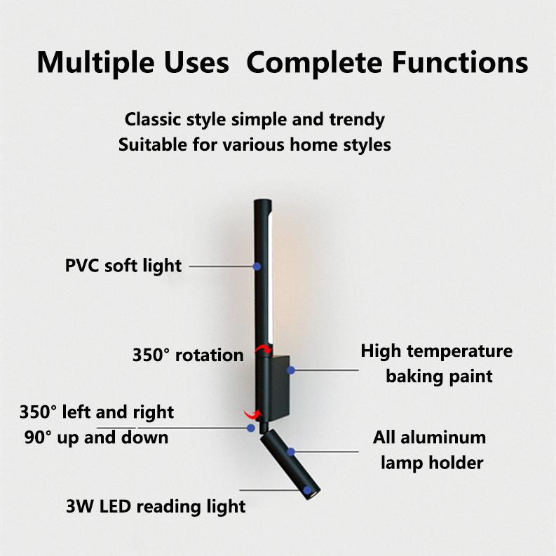 Newest LED Wall Lamp Interior Wall Lamp Fixture Reading Lights Indoor Lighting Room Decor Night Lamps Bedside Table Bedroom HOT