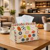 1pc Minimalist Sport Graphic Tissue Box Multifunctional, Ball Icon Pattern Colorful Suitable for Home, Parties, And Car Decoration. This Decorative Ti