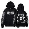 Geister Doppelseitiger Druck Hoodie Herren Damen Hip Hop Metal Rock Hoodies Gothic Kleidung Übergroßes Sweatshirt Trainingsanzug Streetwear