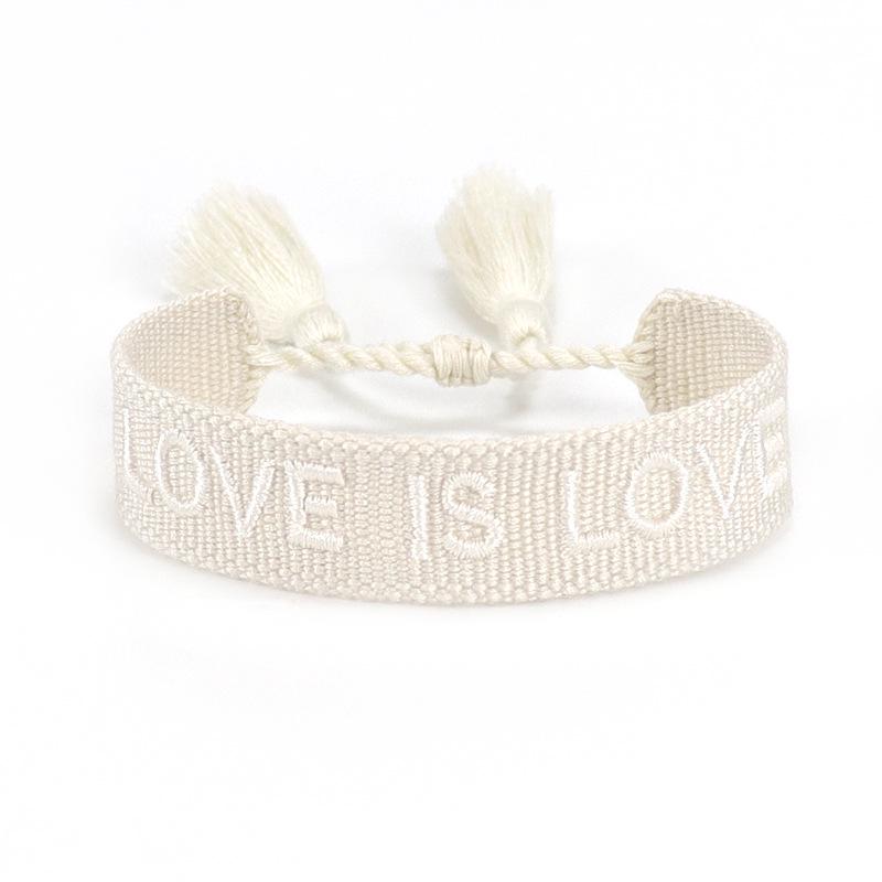 Handmade Chrysanthemum & Stars Embroidered Bracelet with Tassels – European and American Style Photography Accessory.