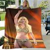 Star Britney Spears Printed Blanket Flannel Warm Blankets Soft And Comfortable Blanket Bed Linings Cubre Cama Birthday Gift
