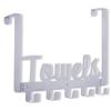 Towel Hanger Door Wall Mounted Rack Organizer Alloy Steel Hooks Decoration Load-bearing Hanging Shelf Space-saving Supply