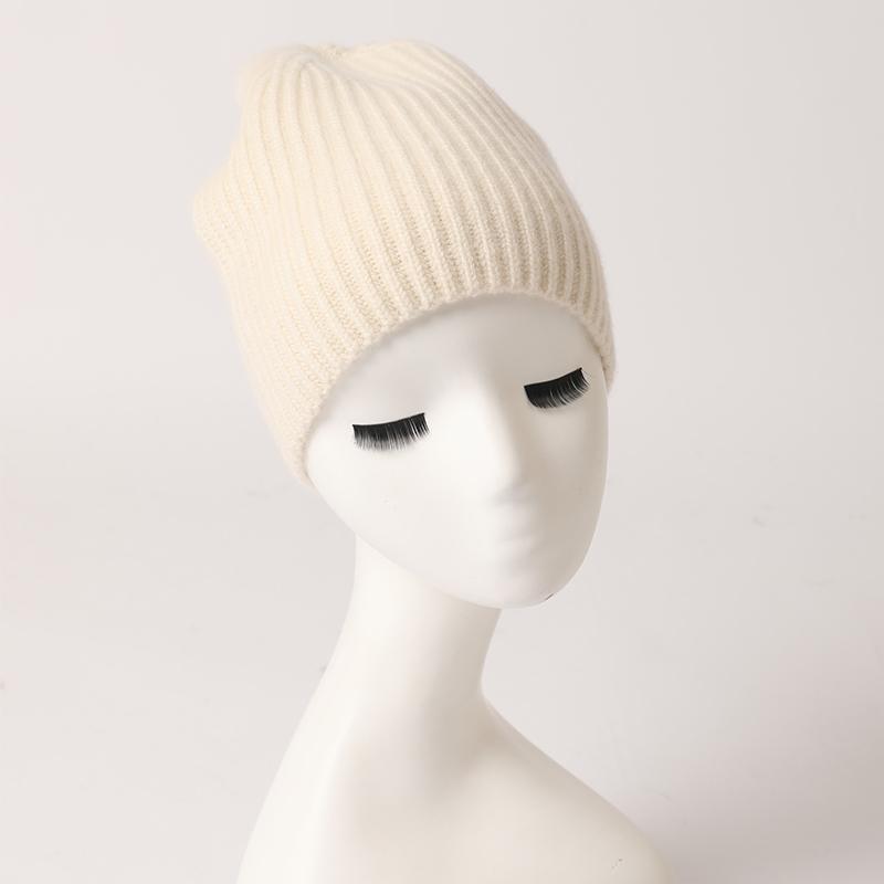 Pure Cashmere Women Winter Hats Custom Designer Logo Luxury Fashion Warm Knitted Rib Ny Beanie Caps