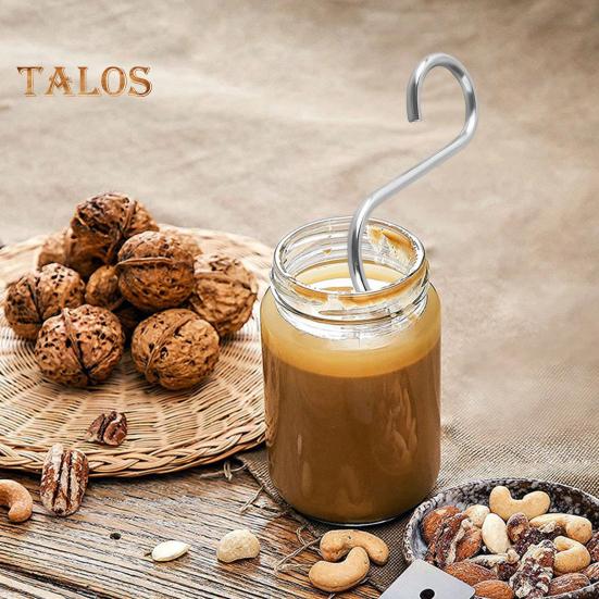 Nerezová míchací tyč na omáčky s klikou a škrabkou Nástroj na míchání másla pro míchání a roztírání arašídového mandlového másla