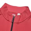 Fila Fashion Stand Collar Half Zip Knit Slim Fit Long Sleeve T-Shirt Men Tops Dark-Rose A11M517210FWI
