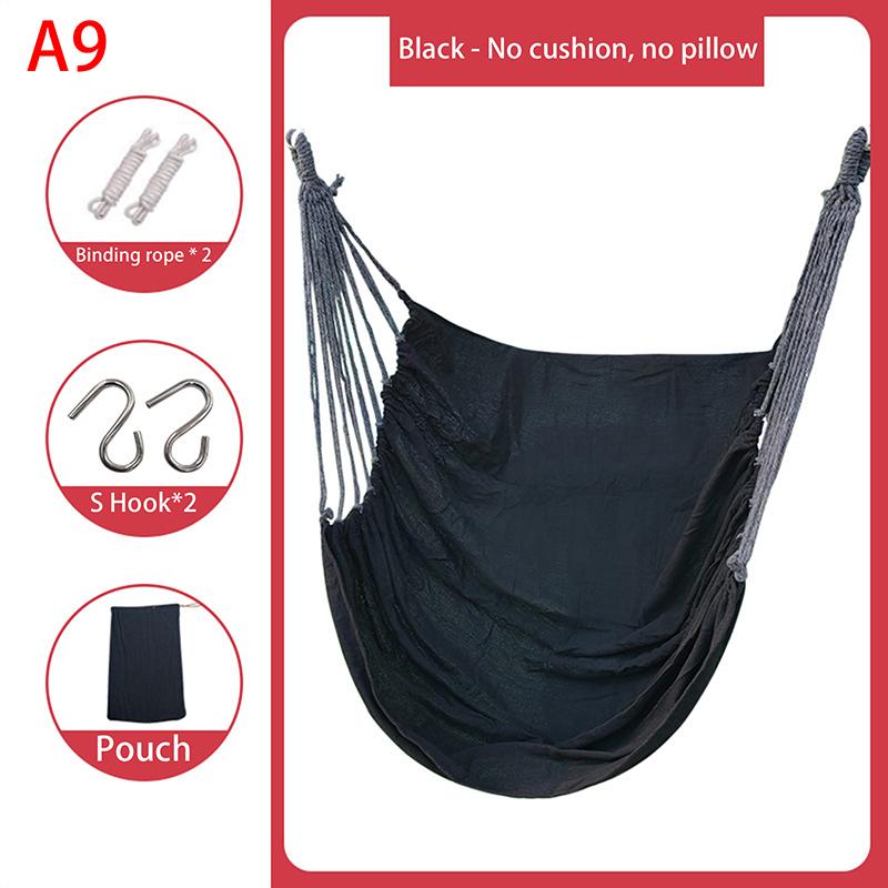 

Уличный холщовый гамак Портативный утолщенный полосатый гамак с защитой от опрокидывания Садовый дорожный походный подвесной гамак-качели