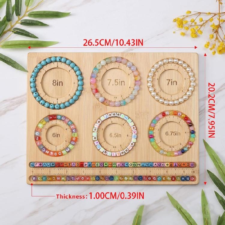 Wood Jewelry Designing Board Unique Bead Storage Plate Organization Tray for Bracelet and Necklace Projects