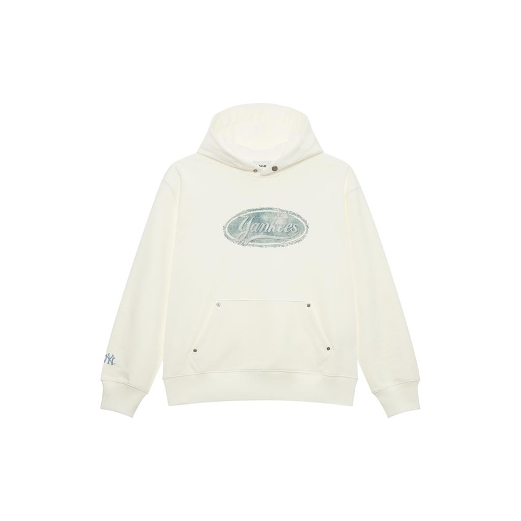 New MLB MONOGRAM Collection New York Yankees SS25 Sweatshirt Unisex Cream 3AHDM0551-50CRS