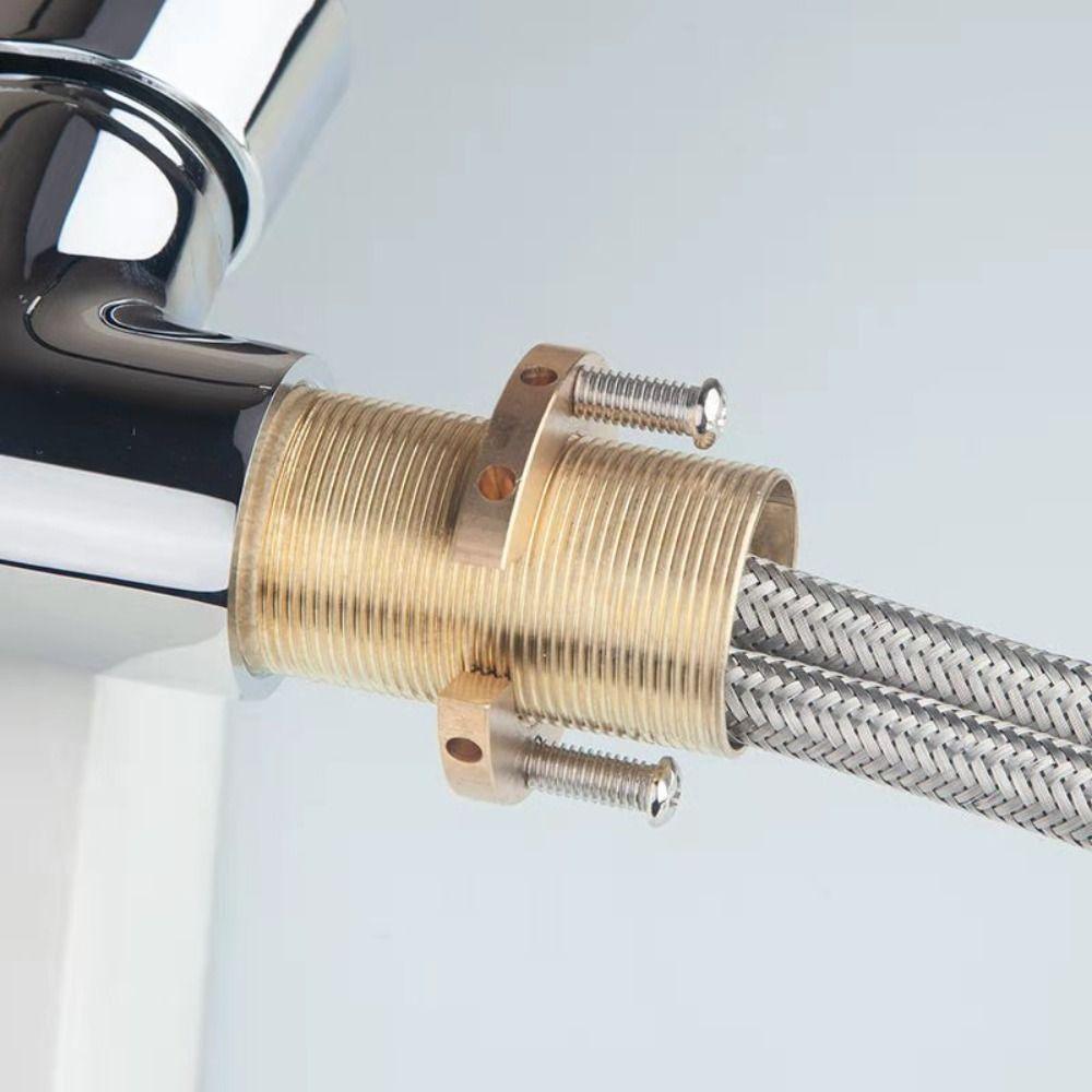 1Pcs Wash Basin Faucet Locknut Mounted Fitting Circlip Antiloosening Washer Tap Fixing Fittings Kit Brass Stainless Steel